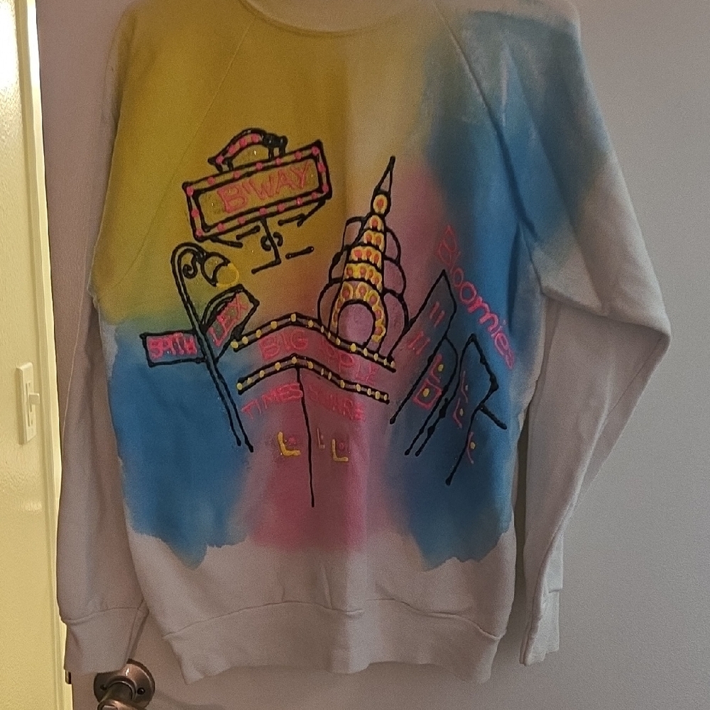 Colorful Graphic Women's Crew Neck Sweater